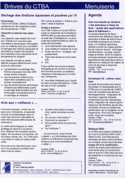 Brèves du CTBA